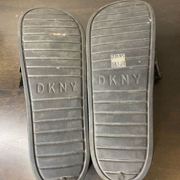 DKNY men’s black slides flip flop sandals, size 11m - Picture 6 of 7